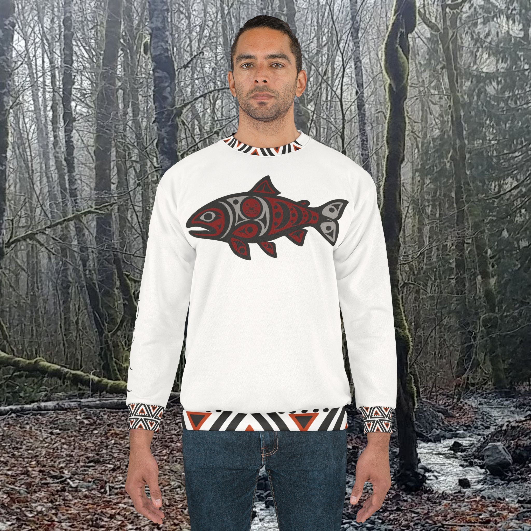 STAY LOCAL patchwork crewneck