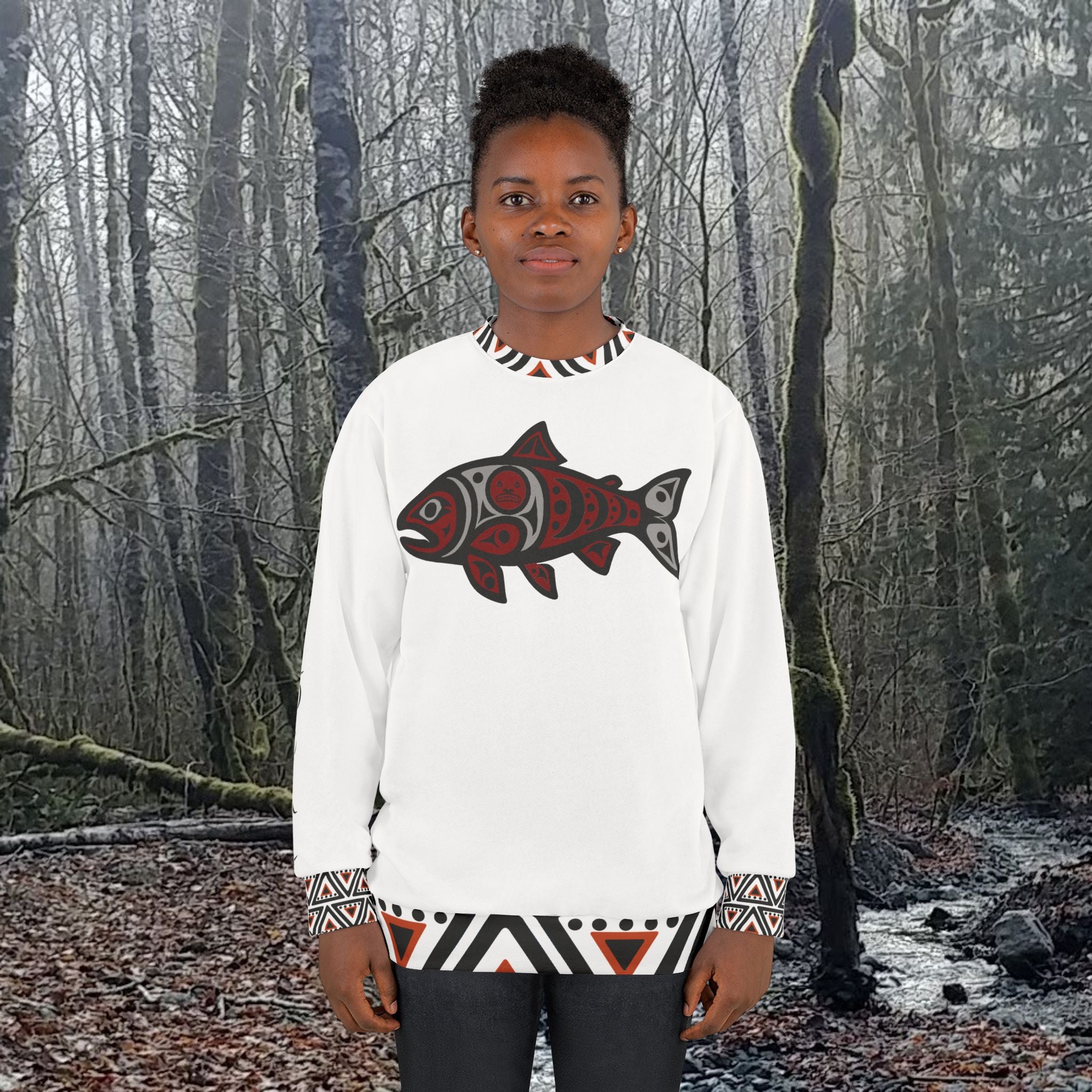 STAY LOCAL patchwork crewneck