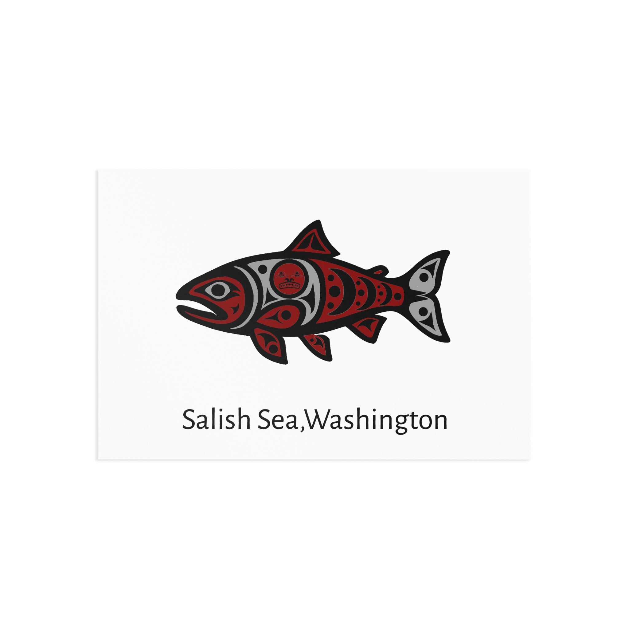 Salish Sea "SPAWN"  Postcards — Indigenous Fish Art Fine Art Postcard Set